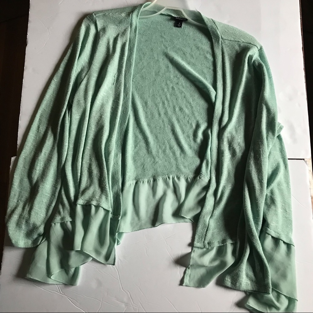 Torrid Chiffon Trimmed Open Cardigan